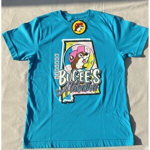 Buc-ees Alabama State Graphic Tee Medium Blue Collectors T Shirt